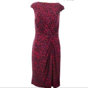 Ralph Lauren twist front sheath jersey print dress